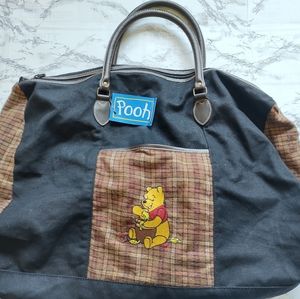 Vintage Plaid Winnie the Pooh Tote Bag